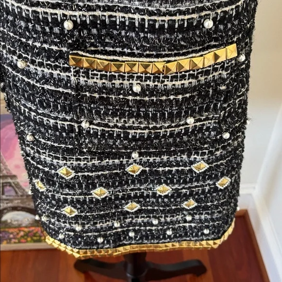 Rachel Zoe NWT Black and Gold and Pearl Sleeveless Dress Size 6 Rachel Zoe NWT Black and Gold and Pearl Sleeveless Dress Size 6